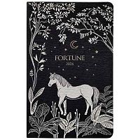 Еженедельник 2026г. А5  64л. INFOLIO кож.зам. "Fortune" I1784emb/black интегр.обл.,золот.срез