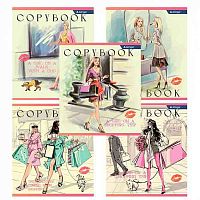 Тетрадь 36л. (клетка) ALINGAR "Girls" AL11483 мел.карт.,асс.