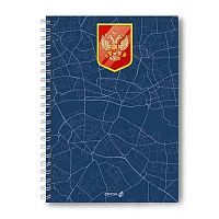 Тетрадь 80л. (клетка) А4 СВЕТОЧ спираль "Карта" Т217 (01569) тв.обл.,мат.лам.