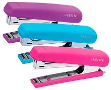 Степлер №10 12л. deVENTE "Soft Touch" 4142805 встр. металл. антистеплер, 3 цв., к/к