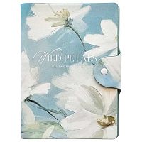 Бизнес-тетрадь А5  96л. INFOLIO спираль "Petals" I1772/three-flowers мягк.обл.,клетка,на кнопке
