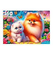 Пазлы  160 Рыжий кот "Друзья в волшебном саду" Ф160-4541