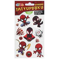 Переводные тату МУЛЬТИ АРТ "Спайди" TATTOO-123230 светящ.