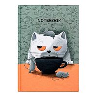 Записная книжка 120*170мм  80л. ФЕНИКС Notebook "Грустный кот" 61481 тв.обл.,мат.лам.,выб.уф-лак