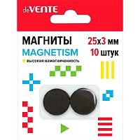 Магниты д/рукоделия deVENTE Magnetism 8000403 чёрн.,феррит.,10шт,25*3мм,,высок.намагнич.,к/блист.