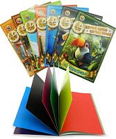 Набор цв.картона В5 10цв. двустор. и цв.бумаги В5 12цв. двустор. Jooydoo "Волшебные" QD-21072 склейк