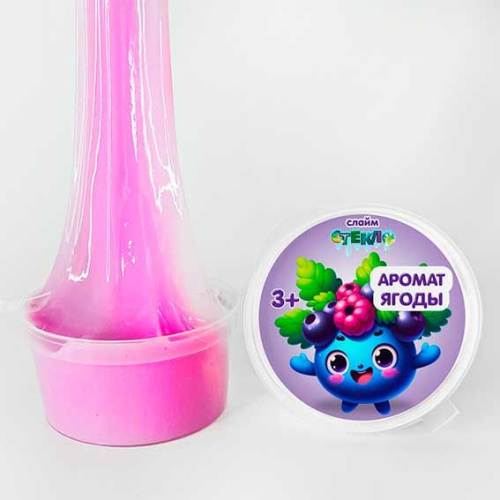 Лизун Слайм "Стекло" ягодный 50гр. 00-00512553 Лизун Слайм "Стекло" ягодный 50гр. 00-00512553