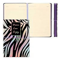 Ежедневник н/д А5 168л. Fiorenzo кож.зам. "Animal Print" 213304 фиол.,срез,гологр.,рез.,2ляссе