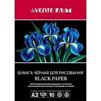Папка для рисования А3 10л. deVENTE "Art" 2135400 бум.чёрная,120 г/м2,пласт/уп.