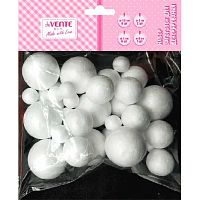 Фигурки пенопластовые deVENTE "Шары" 15мм-8шт,30мм-6шт,50мм-2шт,80мм-1шт 8003905