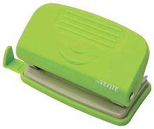 Дырокол  10л. deVENTE Neon 4020325 пластик. с линейкой, зеленый неон, к/к
