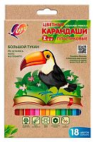 Карандаши пластик. 18цв. ЛУЧ "Zoo" 29С 1741-08