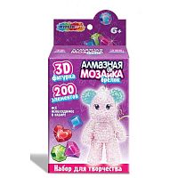 Мозайка алмазная MULTIART Фигурка-брелок "Мишка" DIAFIGTED-126490 200эл.,3D-фигурка