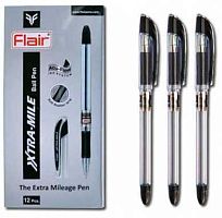 Ручка шар. FLAIR XTRA-MILE F-1117 чёрная,прорезин.грипп