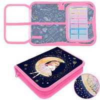 Пенал 1отд. 200*140*40 ОНИКС ПКТ-09-22-1 MAXI "Девочка с зайкой" (87777) 2откид.план.,ткань