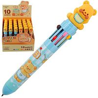 Ручка авт. шар.10-ти цв. КОКОС Inmorning "Butter bear" 252092 тонир..корп.,асс.