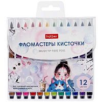 Фломастеры-кисти 12цв. ХАТ "M-Brush. Bubble-Tea" 092285 ПВХ-уп.,е/подвес