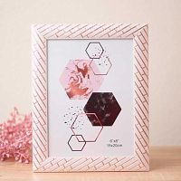 Фоторамка 15*20см "Флоренция" бледно-розовая,пластик 640-1247