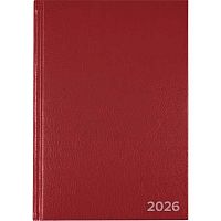 Ежедневник 2026г. А5 168л. ATTOMEX тв.обл. б/в 2332661 бордовый,тисн.фольг.