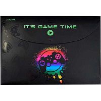 Папка-конверт на кнопке А4 deVENTE "It's Game Time" 3079261 голограф.фольга,300мкм