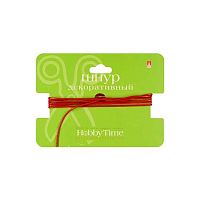 Шнур декор. АЛЬТ Hobby Time 1м 2-154/14 кожаный круглый,красный,1мм