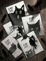 Тетрадь 48л. (клетка) LOREX двойная "Страшный кот" LXCBCL-SRT мел.карт.,софт-тач 