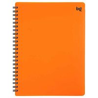 Тетрадь 48л. (клетка) BG пластик.обл. спираль "Neon оранжевая" 59678