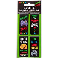 Закладки магнитные deVENTE "Gamer" 8065504 (4шт) блист.