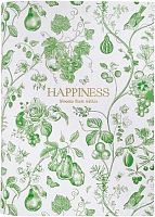 Ежедневник 2025г. А5 176л. INFOLIO кож.зам. "Happiness" I1525/green зелёный,2ляссе,тисн.фольг.