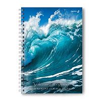 Тетрадь 80л. (клетка) А4 СВЕТОЧ пластик.обл. спираль "Шумный прибой" Т305 (01921)