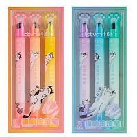 Набор маркеров текст.  3цв. КОКОС KAKUMI 2524691 штамп-роллер,скошен.,1-4мм,ПВХ-уп.