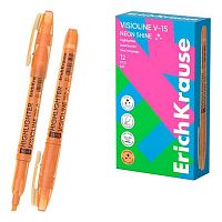Маркер текст. EK Visioline V-15 "Neon Shine" 63548 оранжевый,скош.,0,6-3,5мм