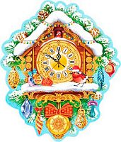 0.7-64-5046 Украшение на скотче "Новогодние часы" (блёстки) (МО)