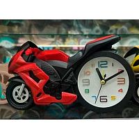 Часы-будильник КОКОС "Мотоцикл" 252199 красный,настол.,пластик