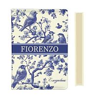 Ежедневник 2026г. А5 176л. Fiorenzo тв.обл. "Blue birds" 253037 ткань,поролон