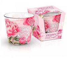 Свеча аромат. в стакане BARTEK "Пионово-розовый закат" 115гр.