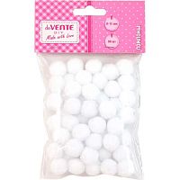Набор д/творчества deVENTE "Помпоны" 8000009 50шт.,15мм.,белые,пластик.пакет,е/подвес