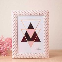 Фоторамка 13*18см "Флоренция" бледно-розовая,пластик 640-1246