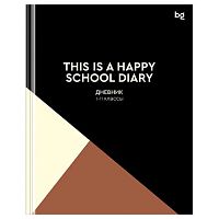 Дневник 1-11кл. BG тв.обл. "Happy diary black" 64754 глянц.лам.