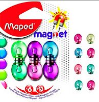 Набор магнитов д/доски MAPED  6шт. 13мм 517111 п/прозрачн.