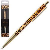 Ручка подар. авт. шар. Fiorenzo "Леопард" 253075 синяя,0,7мм,метал.корп.,с рис.,карт.футл.