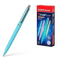 Ручка авт. масл. шар. EK Smart Matic Pastel 55389 синяя,0,7мм,Super Glide Technology