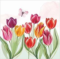 Салфетка бум. Bouquet Home Collection Classic "Цветочная иллюзия" 25364 (20шт),3-х сл.,33*33см