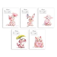 Тетрадь 12л. (клетка) ФЕНИКС "Акварельные зверушки" 70895 выб.уф-лак,мел.карт.,асс.	