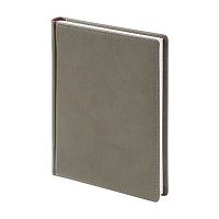 Ежедневник 2026г. А5+ 168л. BV кож.зам. "Velvet" 3-123/13 серый,soft touch,бел.бум.