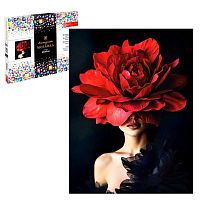 Мозаика алмазная ФЕНИКС "Роскошная роза" 70851 холст,30*40см,подрамн.,полн.выкл.