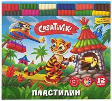 Пластилин 12цв.,180гр. Creativiki ПЛ12КР