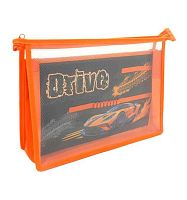 Папка д/труда А4 ПЧЕЛКА ПТР-2 "Стремительный драйв" пластик,на молн.