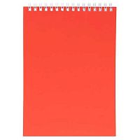 Блокнот А5  60л. ХАТ спираль "SoloMatte-Красный шёлк" клетка,мел.карт.,лам.софт-тач