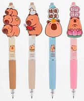 Ручка гелевая авт. Inmorning "Capybara" G YML-470C чёрная,0,5мм,асс.